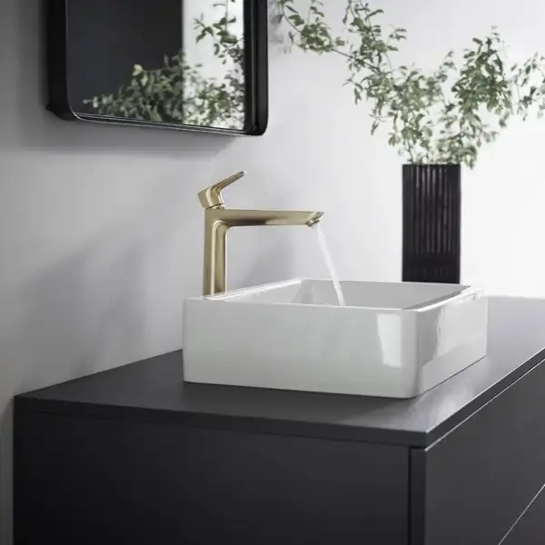 Смеситель для раковины высокий Hansgrohe Talis E (цвет - шлифованная бронза), без донного клапана 71717140 Смеситель для раковины высокий Hansgrohe Talis E (цвет - шлифованная бронза), без донного клапана 71717140