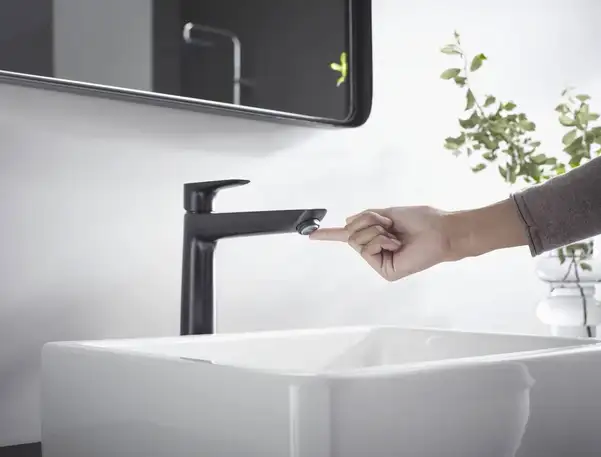 Змішувач для раковини високий Hansgrohe Talis E (колір - чорний матовий), без донного клапана 71717670