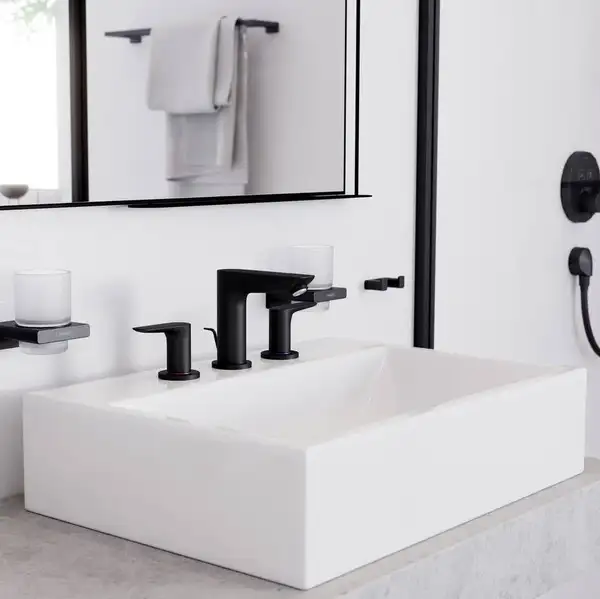 Hansgrohe Talis E Смеситель для раковины, черный хром (71733340) Hansgrohe Talis E Смеситель для раковины, черный хром (71733340)