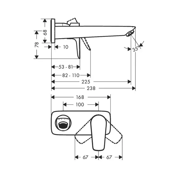 Hansgrohe Talis E Смеситель для умывальника, черный хром (71734340) Hansgrohe Talis E Смеситель для умывальника, черный хром (71734340)