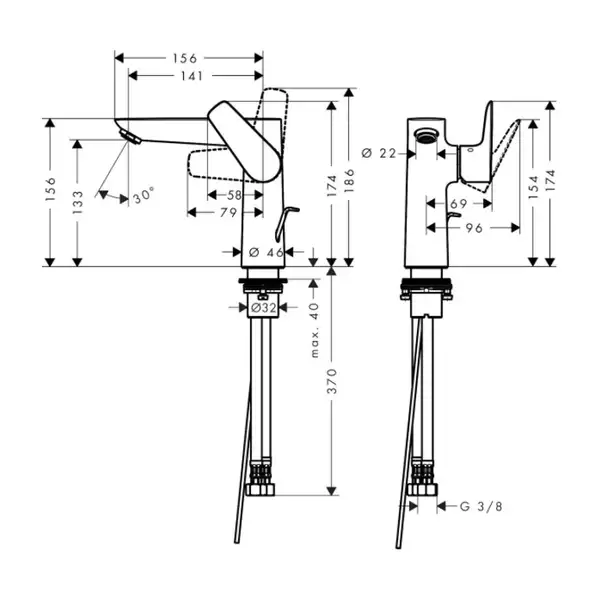 Hansgrohe Talis E 150 Смеситель для умывальника, бронза (71754140) Hansgrohe Talis E 150 Смеситель для умывальника, бронза (71754140)