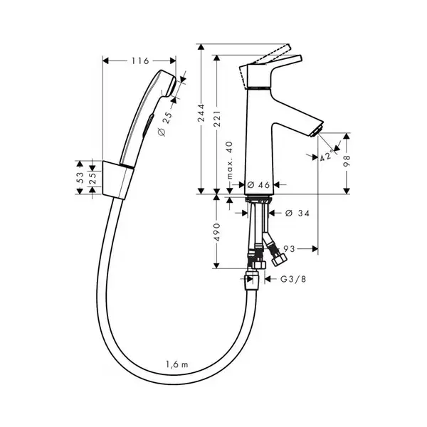 Hansgrohe Talis Select S Смеситель для раковины, хром (72290000) Hansgrohe Talis Select S Смеситель для раковины, хром (72290000)