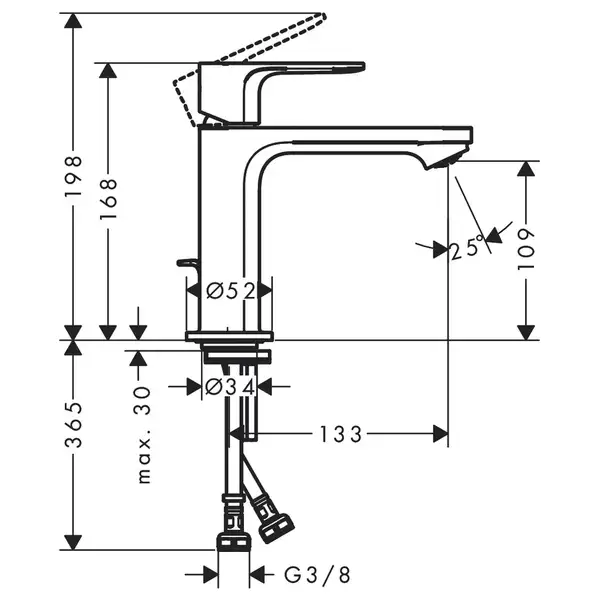 Hansgrohe Rebris S Смеситель д/раковины, хром (72519000) Hansgrohe Rebris S Смеситель д/раковины, хром (72519000)