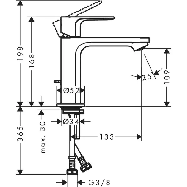 Hansgrohe Rebris E 110 Смеситель для умывальника, хром (72557000) Hansgrohe Rebris E 110 Смеситель для умывальника, хром (72557000)
