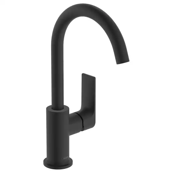 Смеситель для раковины Hansgrohe Rebris E, черный (72576670) Смеситель для раковины Hansgrohe Rebris E, черный (72576670)