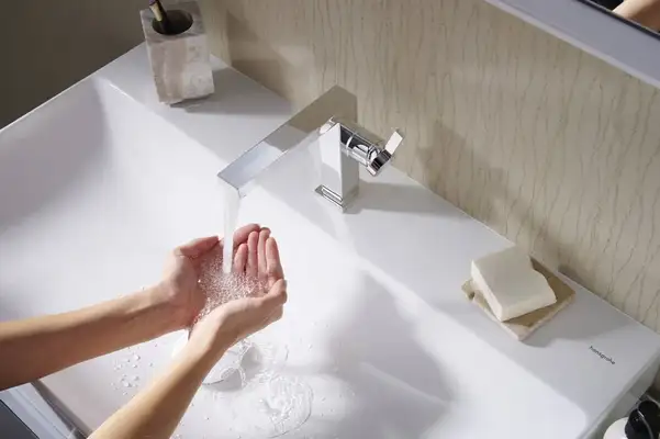 Змішувач для раковини 110 Fine CoolStart EcoSmart+ Hansgrohe Tecturis E (колір - хром), без донного клапана 73021000 Змішувач для раковини 110 Fine CoolStart EcoSmart+ Hansgrohe Tecturis E (колір - хром), без донного клапана 73021000