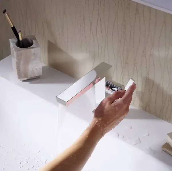 Змішувач для раковини 110 Fine CoolStart EcoSmart+ Hansgrohe Tecturis E (колір - хром), з донним клапаном 73023000