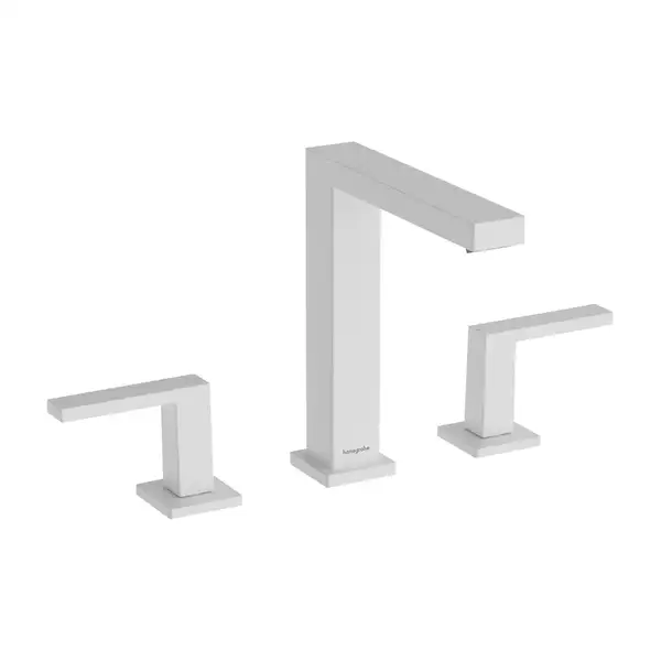 Змішувач для раковини 150 EcoSmart+ Hansgrohe Tecturis E (колір - білий матовий), з донним клапаном Push-Open 73030700 Змішувач для раковини 150 EcoSmart+ Hansgrohe Tecturis E (колір - білий матовий), з донним клапаном Push-Open 73030700