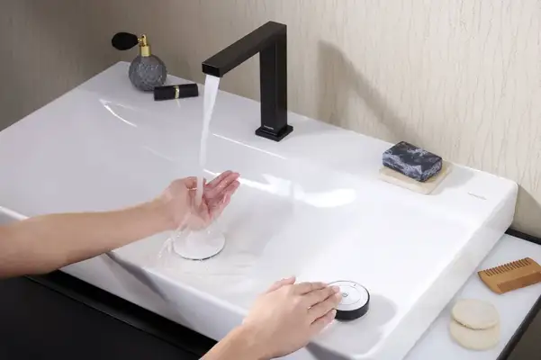 Змішувач для раковини 150 CoolStart EcoSmart+ Hansgrohe Tecturis E (колір - чорний матовий), з донним клапаном 73053670