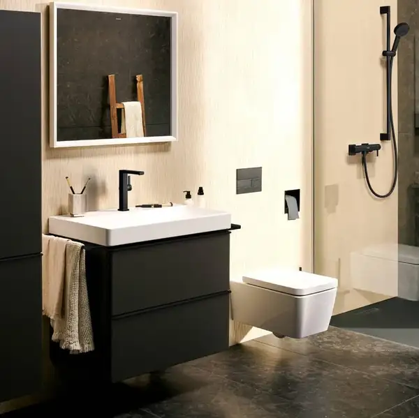 Hansgrohe Tecturis E Смеситель для раковины, черный матовый (73060670) Hansgrohe Tecturis E Смеситель для раковины, черный матовый (73060670)