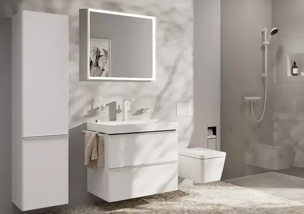 Змішувач для раковини 210 Fine CoolStart EcoSmart+ Hansgrohe Tecturis E (колір - білий матовий), з поворотним виливом та донним клапаном Push-Open 73060700 Змішувач для раковини 210 Fine CoolStart EcoSmart+ Hansgrohe Tecturis E (колір - білий матовий), з поворотним виливом та донним клапаном Push-Open 73060700