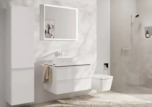 Змішувач для раковини 240 Fine CoolStart EcoSmart+ Hansgrohe Tecturis E (колір - білий матовий), без донного клапана 73072700 Змішувач для раковини 240 Fine CoolStart EcoSmart+ Hansgrohe Tecturis E (колір - білий матовий), без донного клапана 73072700