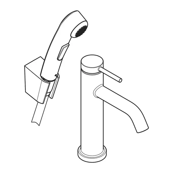 Hansgrohe Tecturis S Смеситель для раковины, черный матовый (73211670)