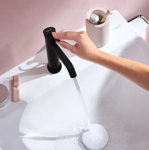 Hansgrohe Tecturis S Смеситель для раковины, черный матовый (73314670) Hansgrohe Tecturis S Смеситель для раковины, черный матовый (73314670)