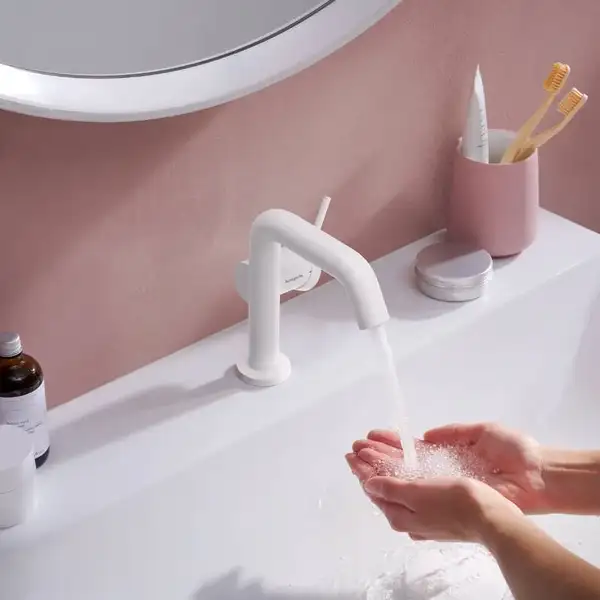 HANSGROHE Tecturis S Смеситель для раковины, белый матовый (73321700)