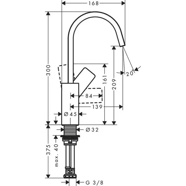 Hansgrohe Vivenis 210 Смеситель для умывальника, черный (75032670) Hansgrohe Vivenis 210 Смеситель для умывальника, черный (75032670)
