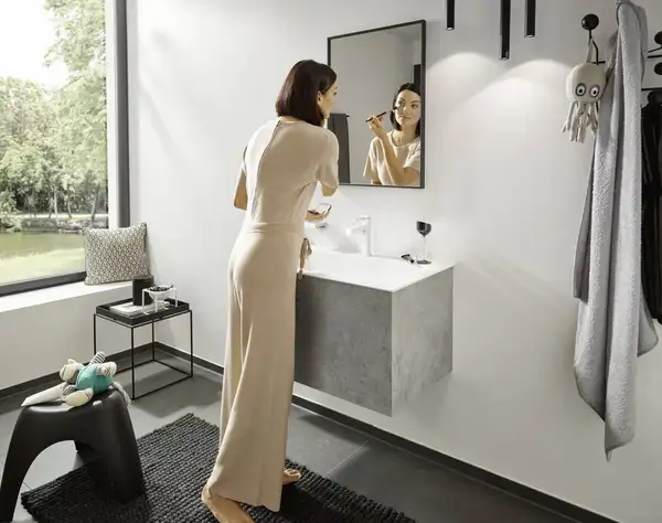 Смеситель для раковины Hansgrohe Finoris (цвет - белый матовый), с донным клапаном Push Open (76010700) фото 3 Aquada.com.ua Смеситель для раковины Hansgrohe Finoris (цвет - белый матовый), с донным клапаном Push Open (76010700) фото 3 Aquada.com.ua
