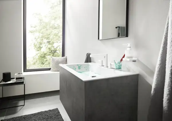 Смеситель для раковины Hansgrohe Finoris (цвет - белый матовый), с донным клапаном Push Open (76033700) фото 3 Aquada.com.ua Смеситель для раковины Hansgrohe Finoris (цвет - белый матовый), с донным клапаном Push Open (76033700) фото 3 Aquada.com.ua