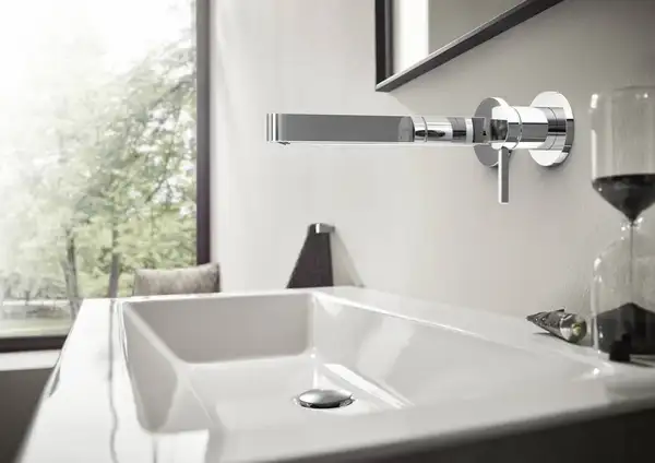 Смеситель для раковины настенный Hansgrohe Finoris (цвет - хром), излив 225 мм (76050000) фото 2 Aquada.com.ua Смеситель для раковины настенный Hansgrohe Finoris (цвет - хром), излив 225 мм (76050000) фото 2 Aquada.com.ua
