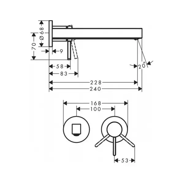 Hansgrohe Finoris Смеситель для раковины, белый матовый (76050700) Hansgrohe Finoris Смеситель для раковины, белый матовый (76050700)