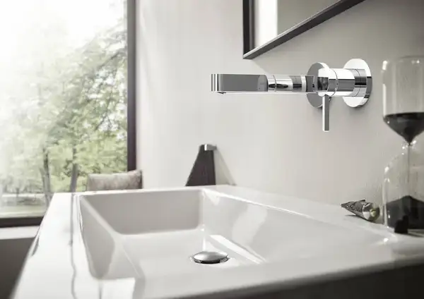 Смеситель для раковины настенный Hansgrohe Finoris (цвет - хром), излив 165 мм (76051000) фото 2 Aquada.com.ua Смеситель для раковины настенный Hansgrohe Finoris (цвет - хром), излив 165 мм (76051000) фото 2 Aquada.com.ua