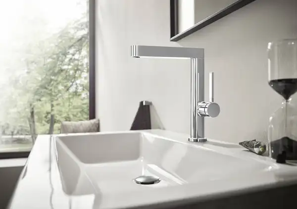 Смеситель для раковины высокий Hansgrohe Finoris (цвет - хром), с донным клапаном Push Open (76060000) фото 2 Aquada.com.ua Смеситель для раковины высокий Hansgrohe Finoris (цвет - хром), с донным клапаном Push Open (76060000) фото 2 Aquada.com.ua