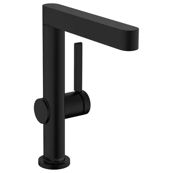 Смеситель для раковины высокий Hansgrohe Finoris (цвет - чёрный матовый), с донным клапаном Push Open (76060670) фото 1 Aquada.com.ua Смеситель для раковины высокий Hansgrohe Finoris (цвет - чёрный матовый), с донным клапаном Push Open (76060670) фото 1 Aquada.com.ua