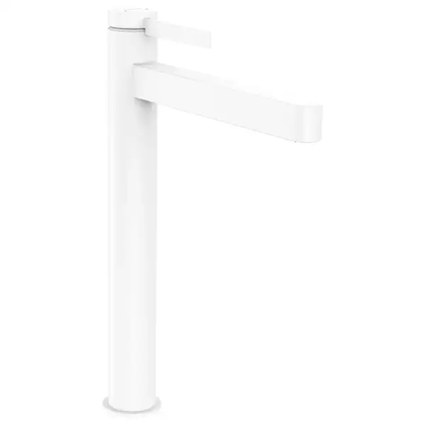 Смеситель для раковины высокий Hansgrohe Finoris (цвет - белый матовый), с донным клапаном Push Open (76070700) фото 1 Aquada.com.ua Смеситель для раковины высокий Hansgrohe Finoris (цвет - белый матовый), с донным клапаном Push Open (76070700) фото 1 Aquada.com.ua