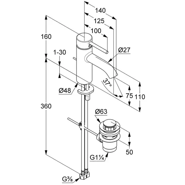 Kludi Bozz New Смеситель для умывальника, хром (382700576) Kludi Bozz New Смеситель для умывальника, хром (382700576)