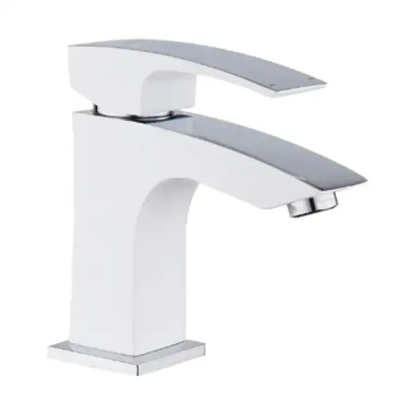 KOER KB-10007-04 Змішувач для умивальника, хром+білий (KR5149) KOER KB-10007-04 Змішувач для умивальника, хром+білий (KR5149)
