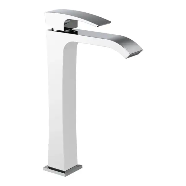 KOER KB-13007-04 Змішувач для умивальника, хром+білий (KR5153) KOER KB-13007-04 Змішувач для умивальника, хром+білий (KR5153)
