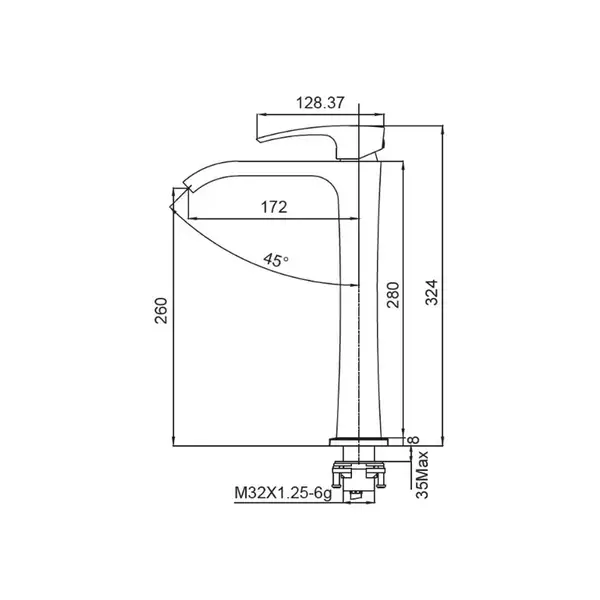 KOER KB-13007-04 Змішувач для умивальника, хром+білий (KR5153) KOER KB-13007-04 Змішувач для умивальника, хром+білий (KR5153)