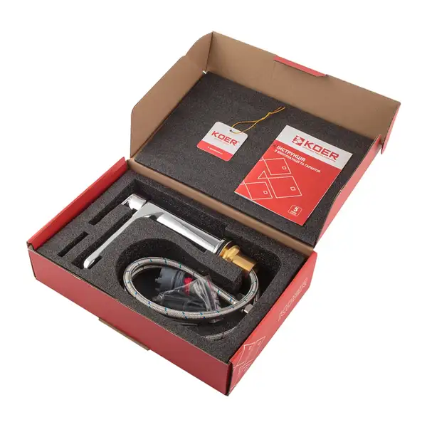Koer KB-10030-01 Змішувач для умивальника, хром (KR5424) Koer KB-10030-01 Змішувач для умивальника, хром (KR5424)