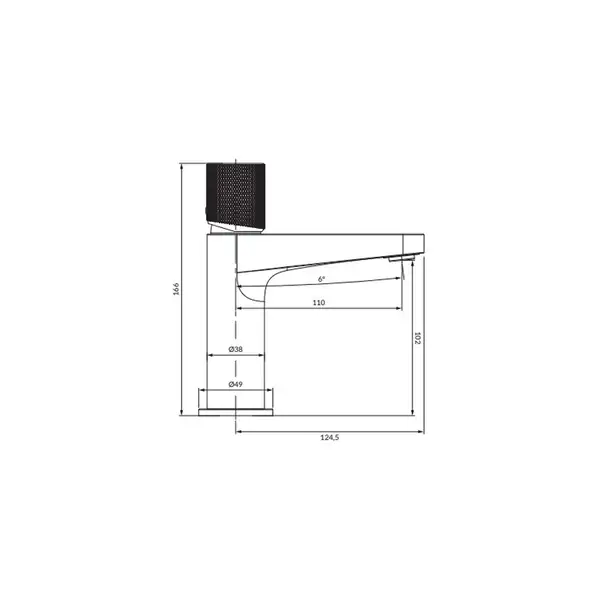 Omnires Contour Змішувач для умивальника, антрацит (CT8010AT) Omnires Contour Змішувач для умивальника, антрацит (CT8010AT)