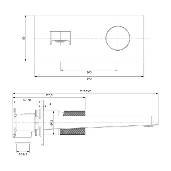 Omnires Contour Змішувач для умивальника, антрацит (CT8015AT) Omnires Contour Змішувач для умивальника, антрацит (CT8015AT)