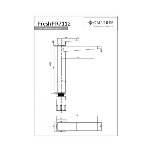 Omnires Fresh Смеситель для умывальника, хром (FR7112CR)