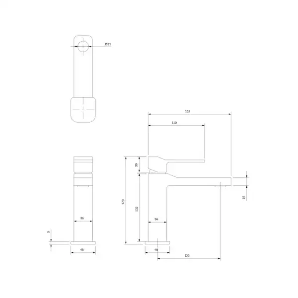 змішувач для умивальника Omnires Slide graphite (SL7710GR) змішувач для умивальника Omnires Slide graphite (SL7710GR)