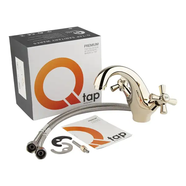 Смеситель для раковины Qtap Liberty ORO 161 (QTLIBORO161)