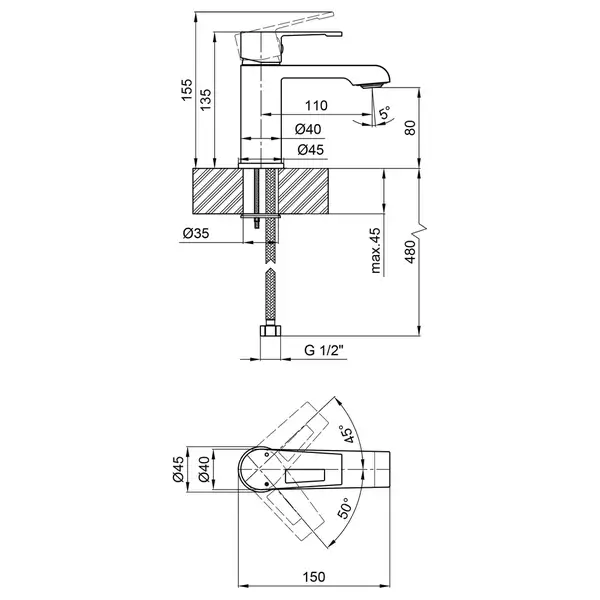 Смеситель для раковины Qtap Tern 1061102C (QTTER1061102C) Смеситель для раковины Qtap Tern 1061102C (QTTER1061102C)
