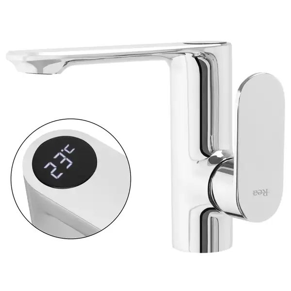 Rea MILS LCD Змішувач для раковини, хром (REA-B2000) Rea MILS LCD Змішувач для раковини, хром (REA-B2000)