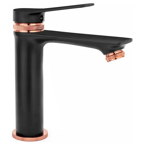 Смеситель для раковины (умывальника) REA VIRAL BLACK ROSE GOLD низкий (REA-B2025) Смеситель для раковины (умывальника) REA VIRAL BLACK ROSE GOLD низкий (REA-B2025)
