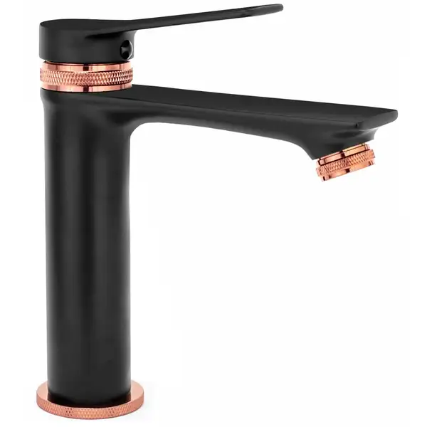 Смеситель для раковины (умывальника) REA VIRAL BLACK ROSE GOLD низкий (REA-B2025) Смеситель для раковины (умывальника) REA VIRAL BLACK ROSE GOLD низкий (REA-B2025)