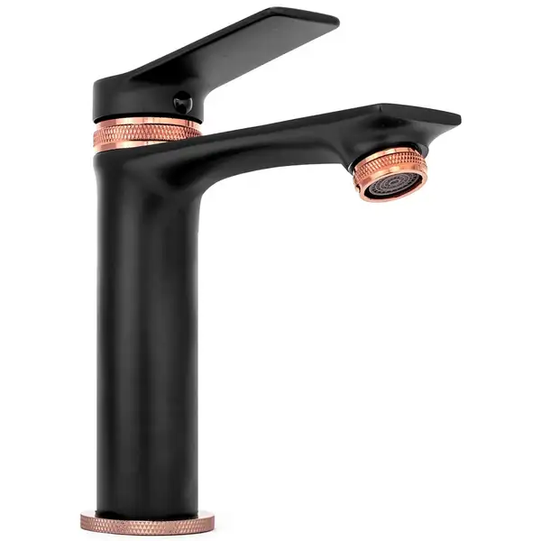 Смеситель для раковины (умывальника) REA VIRAL BLACK ROSE GOLD низкий (REA-B2025) Смеситель для раковины (умывальника) REA VIRAL BLACK ROSE GOLD низкий (REA-B2025)