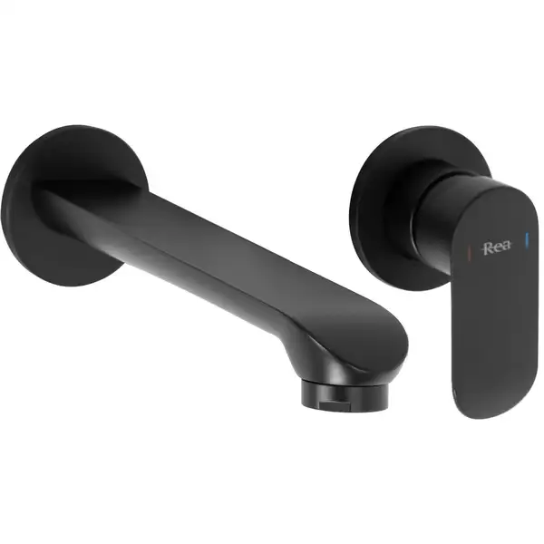 Смеситель для раковины (умывальника) REA HYPER BLACK + BOX черный настенный скрытого монтажа (REA-B2061) Смеситель для раковины (умывальника) REA HYPER BLACK + BOX черный настенный скрытого монтажа (REA-B2061)