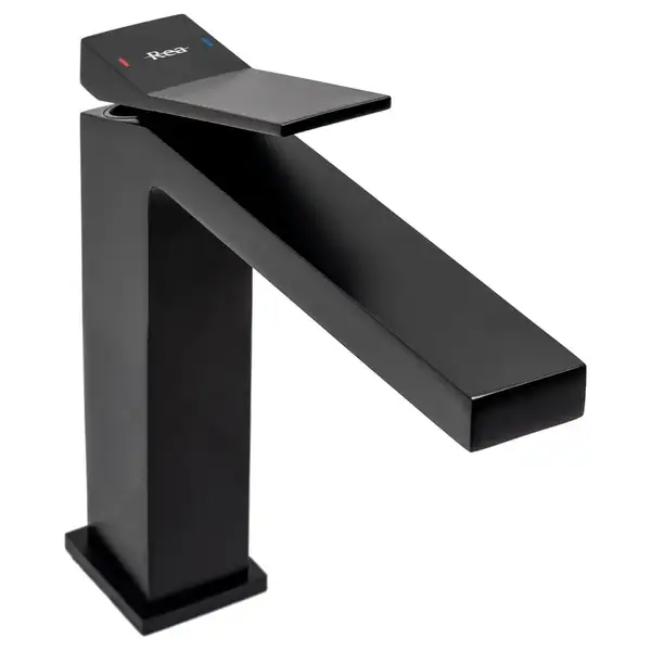 Rea Duet Black Смеситель для раковины, черный (REA-B4412) Rea Duet Black Смеситель для раковины, черный (REA-B4412)