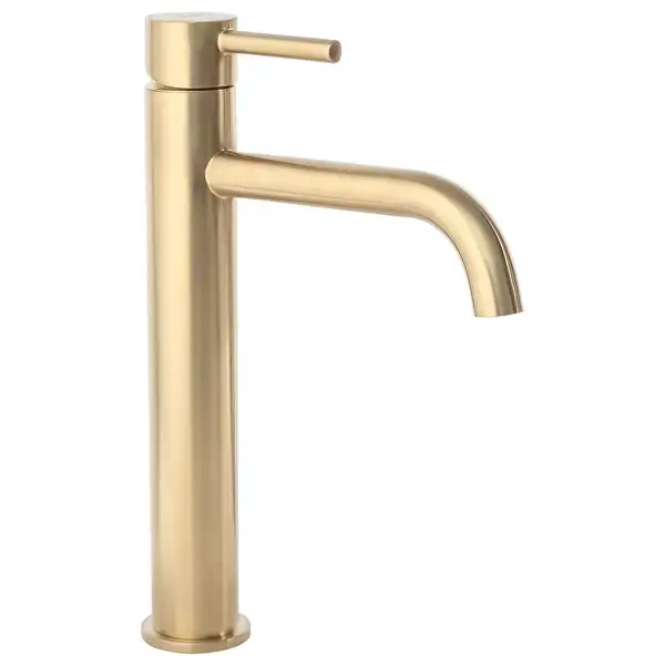 Смеситель для раковины (умывальника) REA LUNGO BRUSHED GOLD высокий (REA-B4526) Смеситель для раковины (умывальника) REA LUNGO BRUSHED GOLD высокий (REA-B4526)