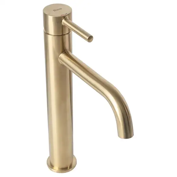 Смеситель для раковины (умывальника) REA LUNGO BRUSHED GOLD высокий (REA-B4526) Смеситель для раковины (умывальника) REA LUNGO BRUSHED GOLD высокий (REA-B4526)