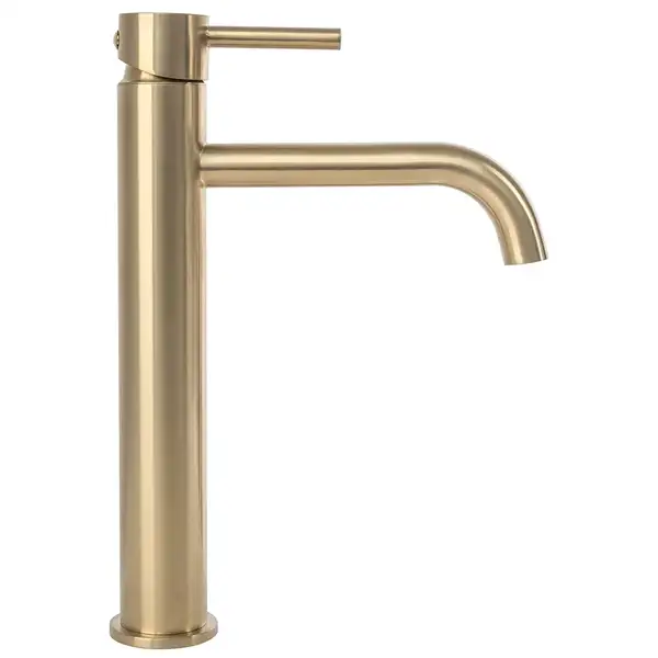 Смеситель для раковины (умывальника) REA LUNGO BRUSHED GOLD высокий (REA-B4526) Смеситель для раковины (умывальника) REA LUNGO BRUSHED GOLD высокий (REA-B4526)