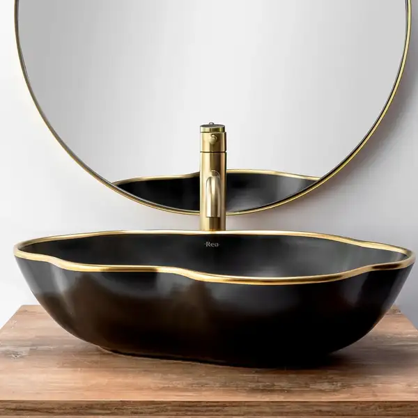 Смеситель для раковины (умывальника) REA LUNGO BRUSHED GOLD высокий (REA-B4526) Смеситель для раковины (умывальника) REA LUNGO BRUSHED GOLD высокий (REA-B4526)