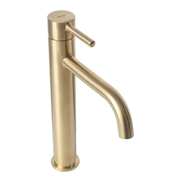 Смеситель для раковины (умывальника) REA LUNGO BRUSHED GOLD высокий (REA-B4526) Смеситель для раковины (умывальника) REA LUNGO BRUSHED GOLD высокий (REA-B4526)